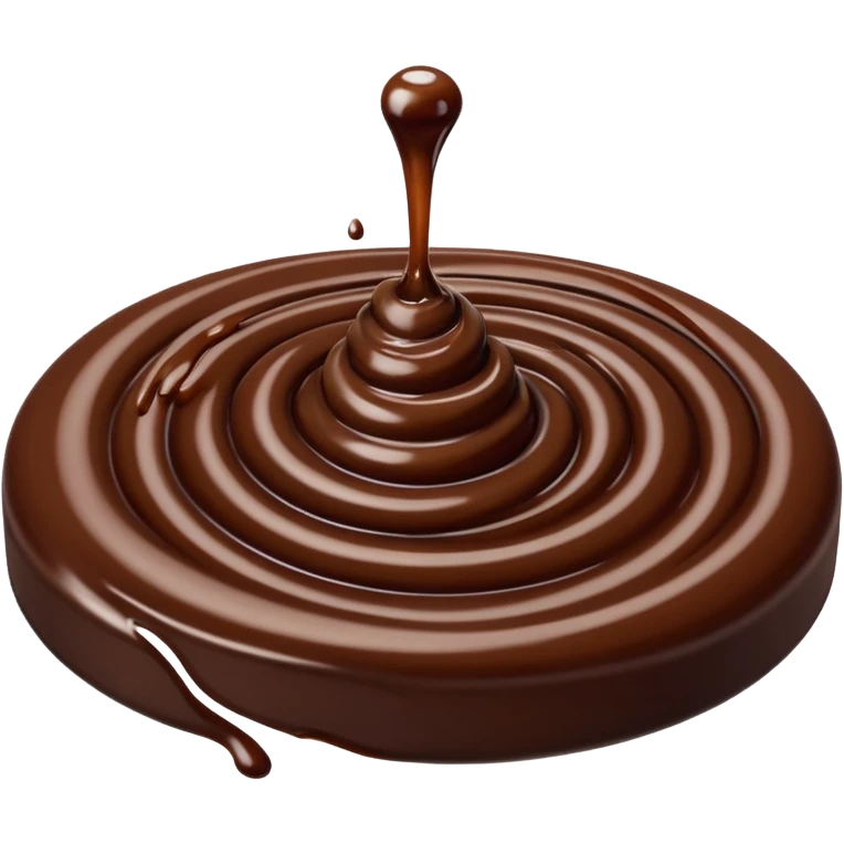 a swirl of chocolate syrup, simple, clear emoji