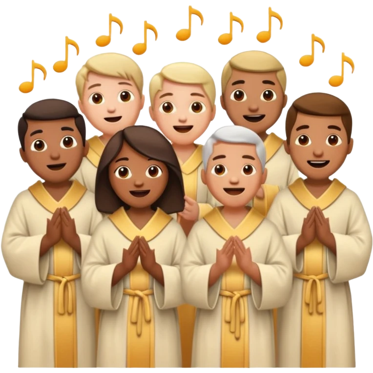 a choir singing together emoji