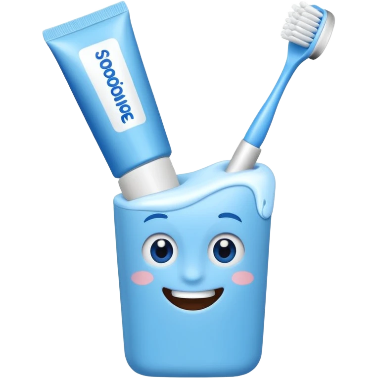 toothpaste and toothbrush emoji