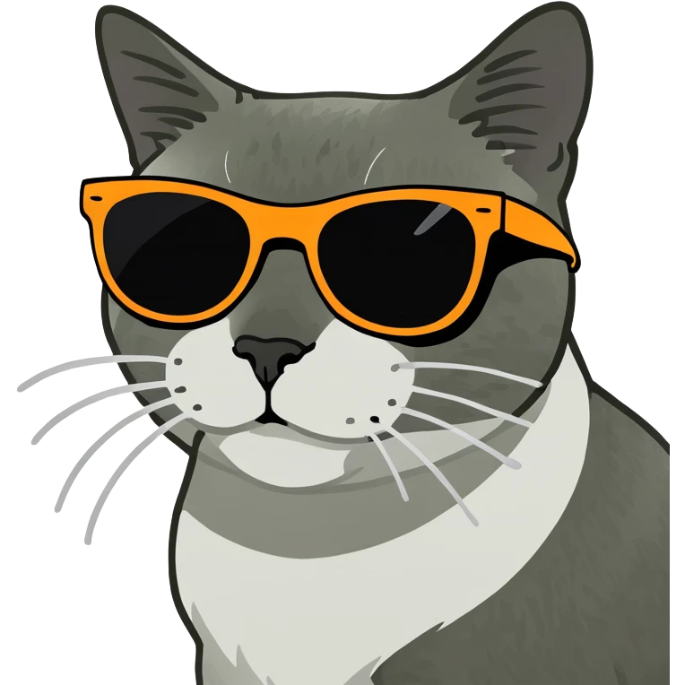 Cat with sunglasses emoji
