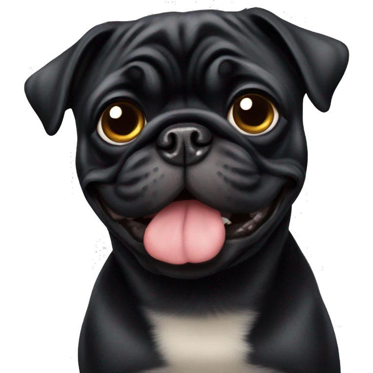 Black pug  emoji