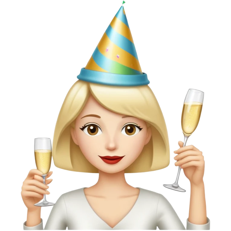 Sarcastically happy celebration  emoji
