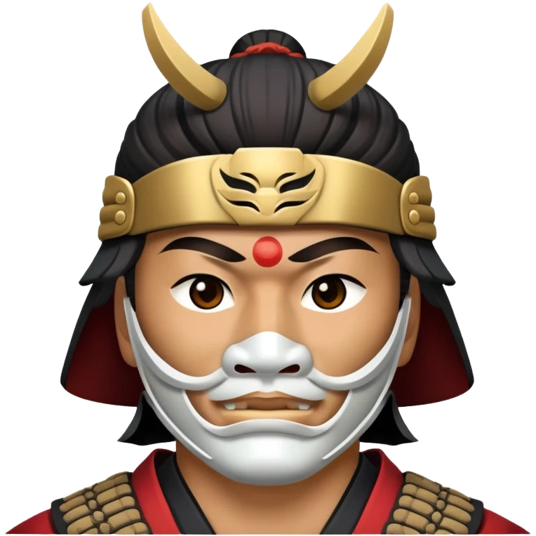 samurai wearing a traditional mask emoji