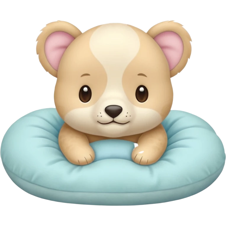 animal dans un lit pour bébé emoji