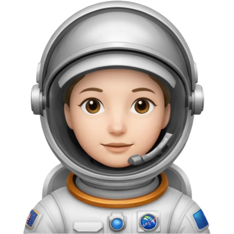 Astronaut in white EVA suit with silver visor helmet emoji