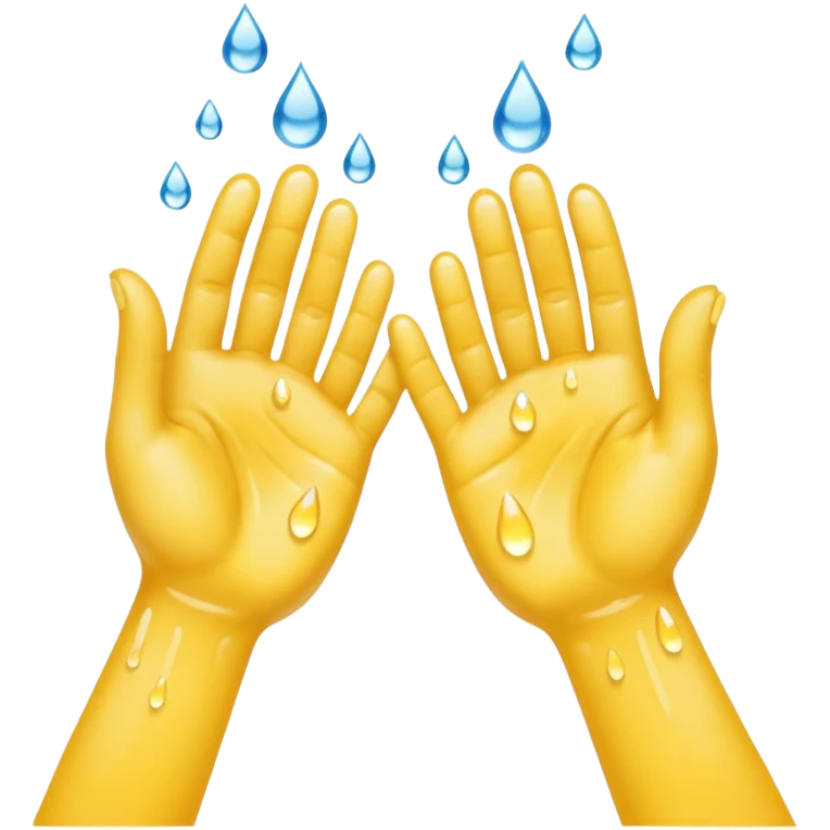 Покажи жовті спітнілі руки, де каплі води будуть голобі emoji
