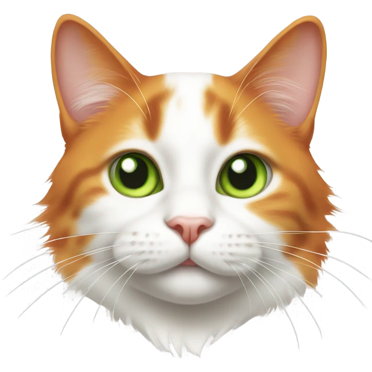 Orange and white cat emoji