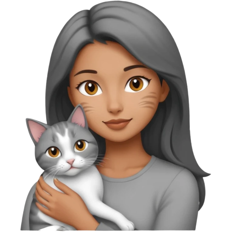 열정적인, 멋있는, 동물을 좋아하는 (흑백 회색조), 야한 여자 emoji