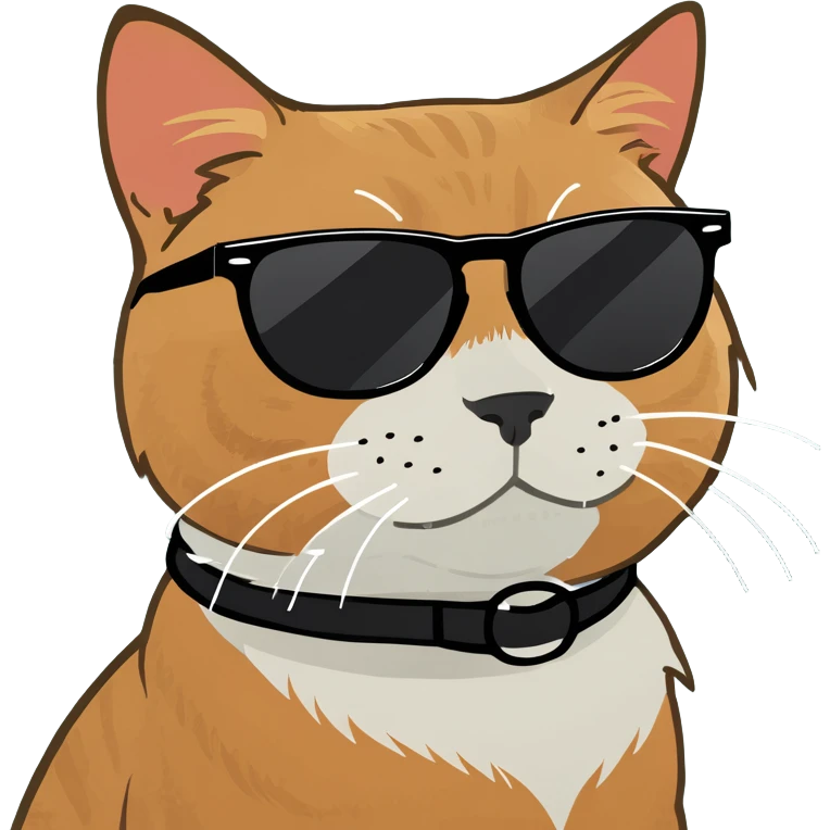 Cat with sunglasses emoji