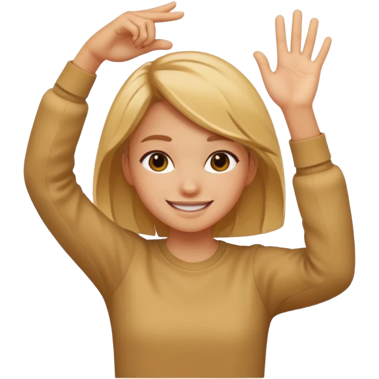 Girl dabing emoji