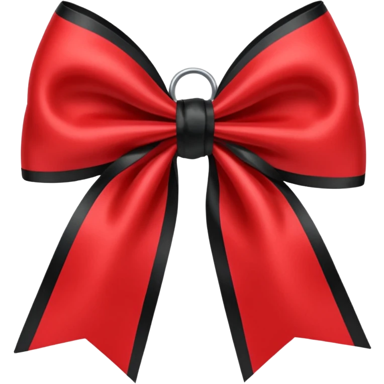 Red and black cheer bow  emoji