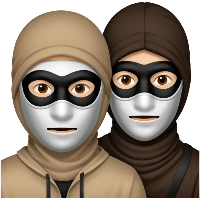 two robbers only face emoji