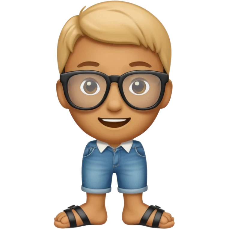 Nerd emoji mixed with sunglasses and feet emoji