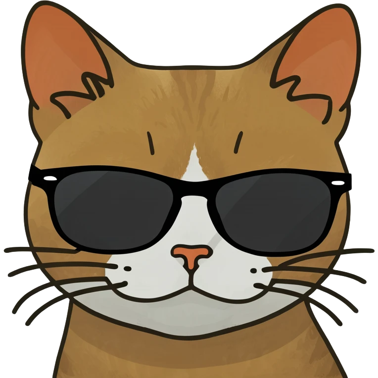 Cat with sunglasses emoji
