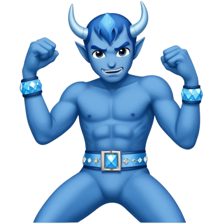 duke blue devil getting spanked with a bedazzled sky blue belt emoji