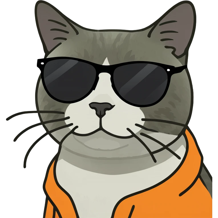 Cat with sunglasses emoji