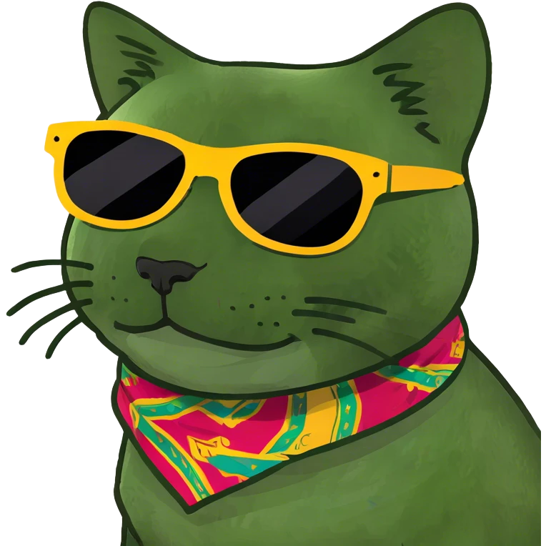Cat with sunglasses emoji