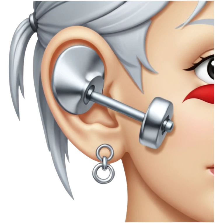 Barbell piercing earring  emoji