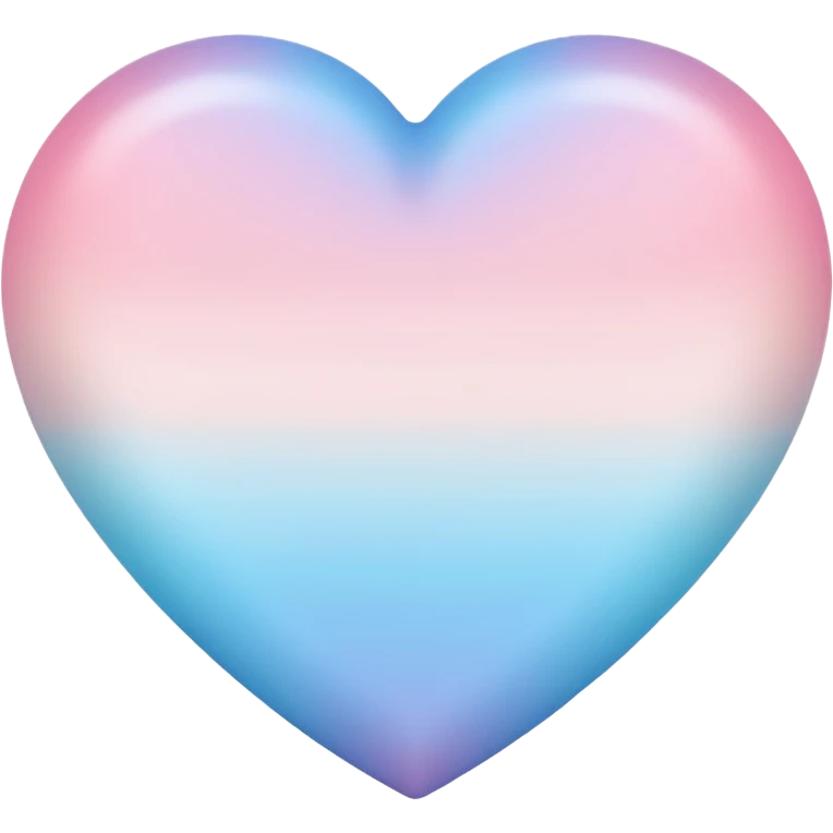 white heart with soft pastel gradient emoji