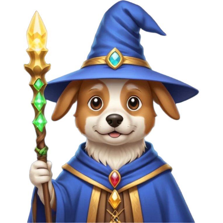 Dog wizard emoji