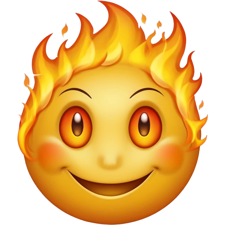 smiley face with fire eyes emoji