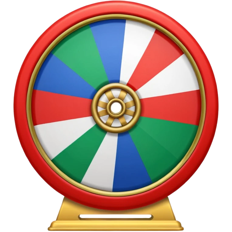 Drapeau bande bleu en haut bande verte en bas et roue rouge au milieu emoji
