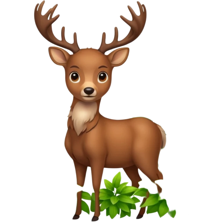deer among plants emoji