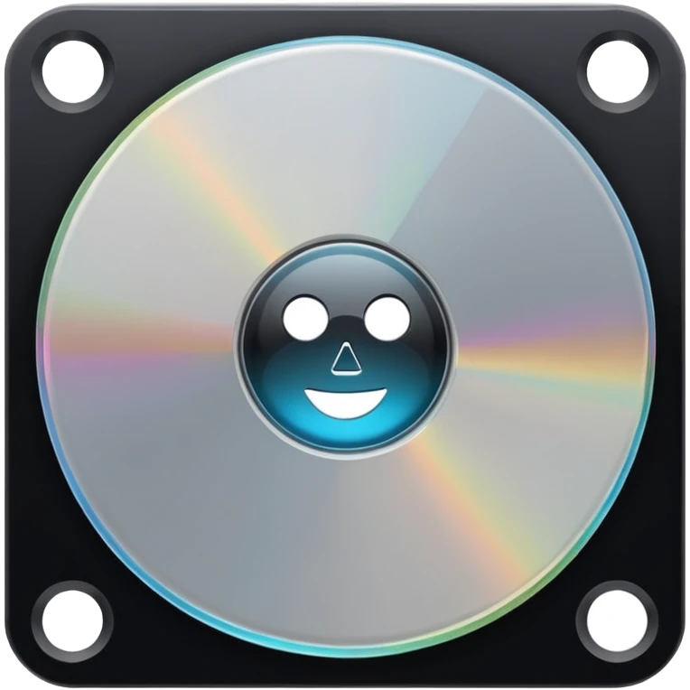 black computer disk emoji
