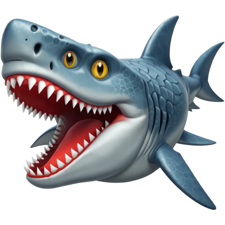 shark/croc combined emoji