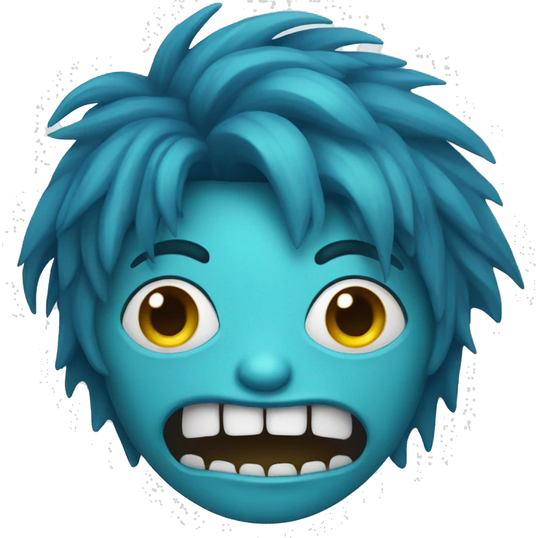 blue haired monster emoji