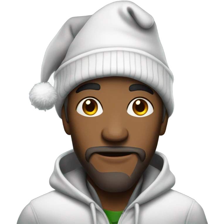 Hoodlum with a christmas hat emoji
