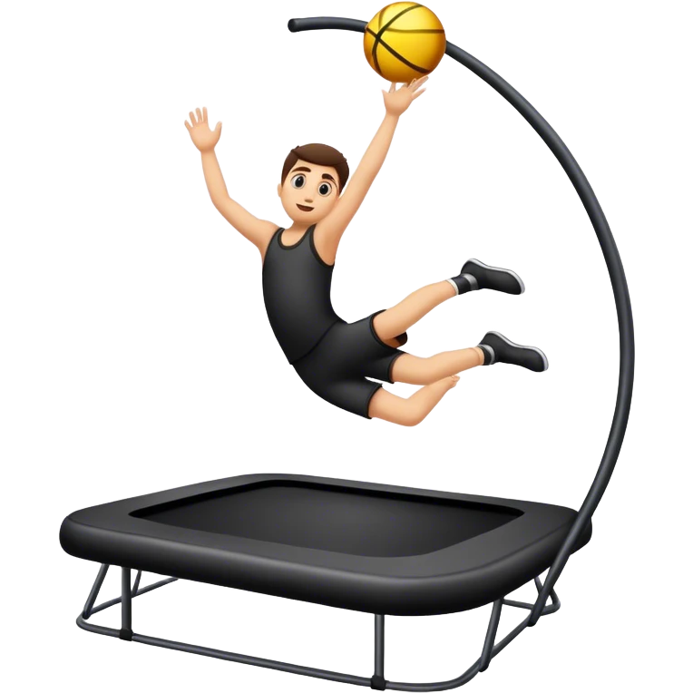 a black trampoline  emoji