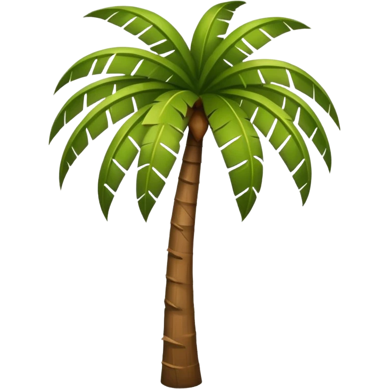 Counut tree white background emoji