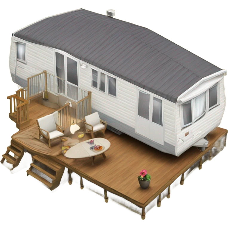 Static Caravan with Decking emoji
