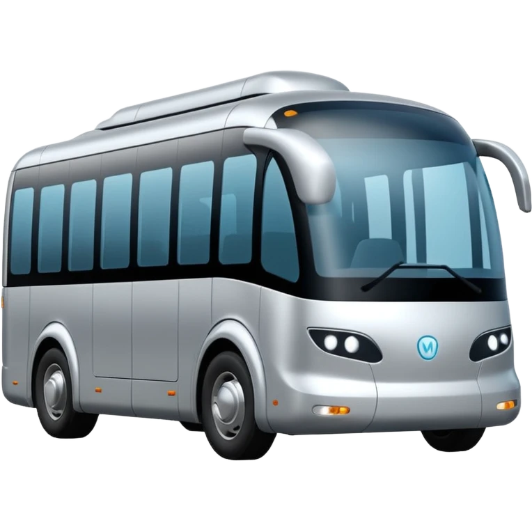 minimalist cyber clean luxury futuristic self driving bus emoji