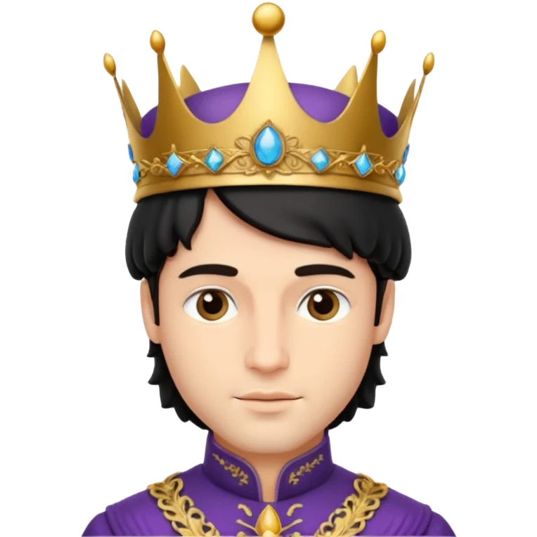 A prince with a hansome face and a hat in his head emoji