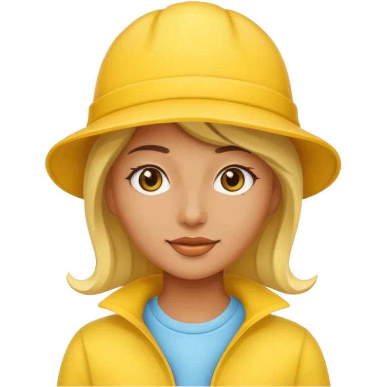 woman with yellow hat emoji
