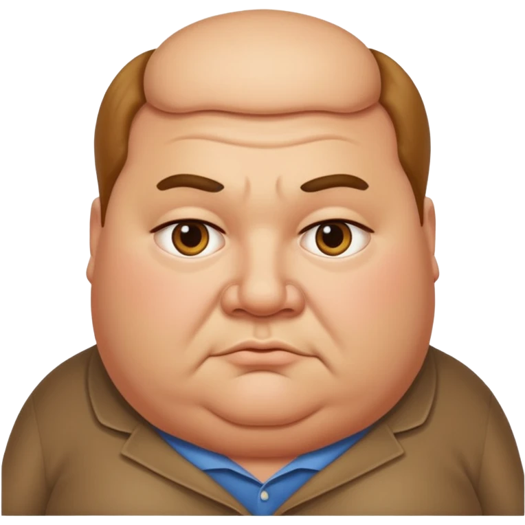 Fat uncle and small eye  emoji