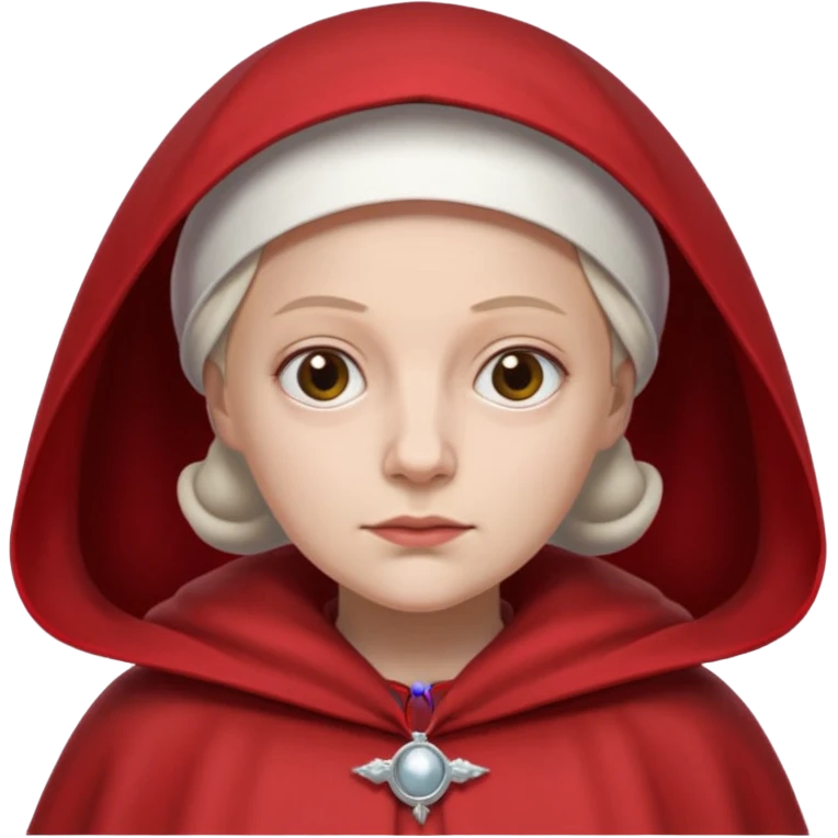 mujer de la portada de  el libro el cuento de la criada emoji