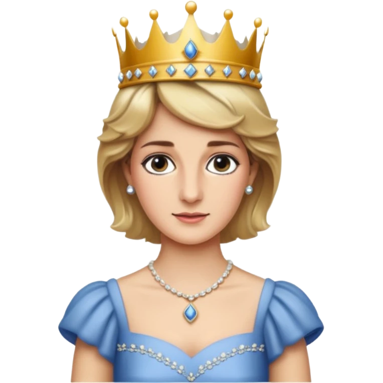 standing, Princess Diana with a crown emoji