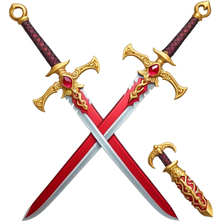 Two Golden royal swords emoji