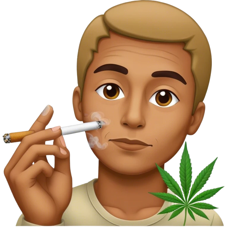 man smoking weed emoji