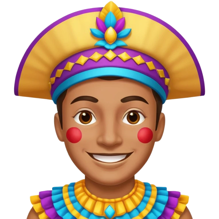 Capitão do bloco de carnaval fantasiado emoji