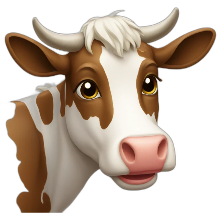 Chat sur vache emoji