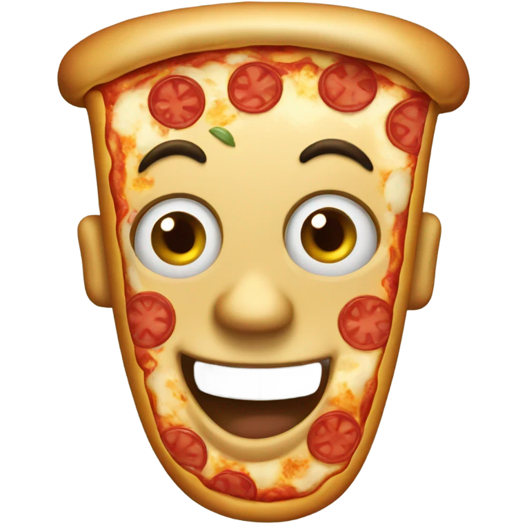 Happy pizza emoji
