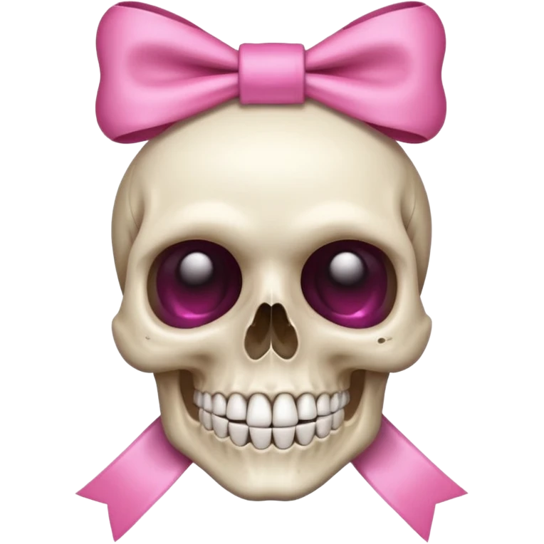 SKULL POOKIE RIBBON emoji | AI Emoji Generator