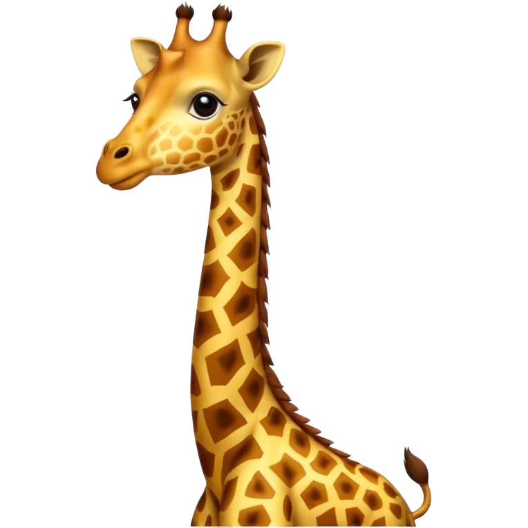 High resolution giraffe lean its neck emoji