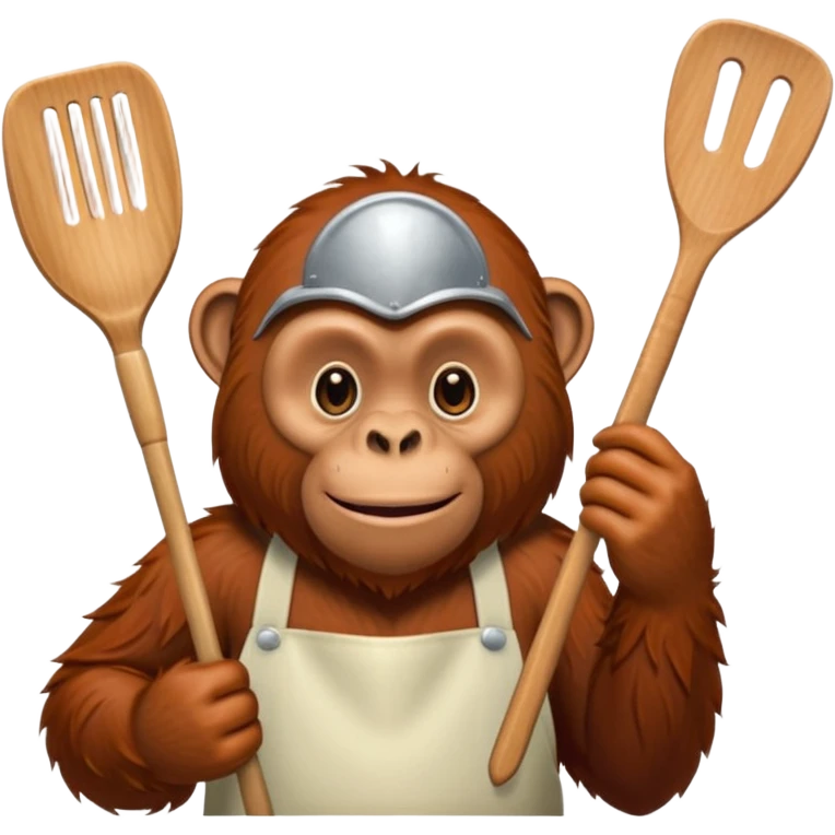 Orangutang with a spatula  emoji