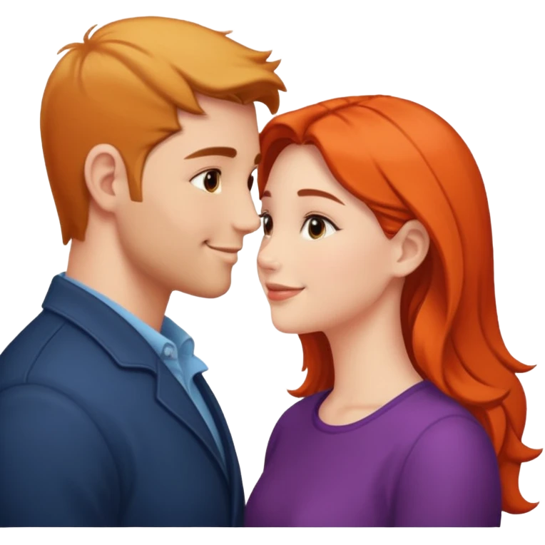 couple in love talking in profile emoji