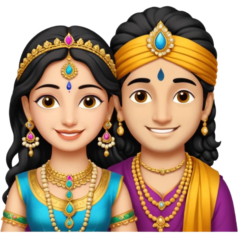Krishna and Radha emoji